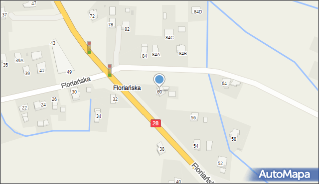 Iwonicz, Floriańska, 60, mapa Iwonicz