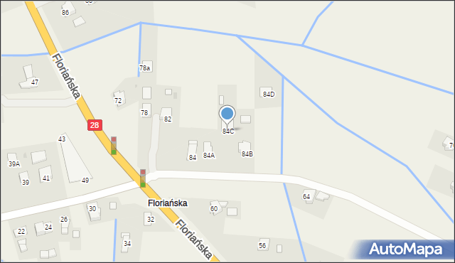 Iwonicz, Floriańska, 84C, mapa Iwonicz