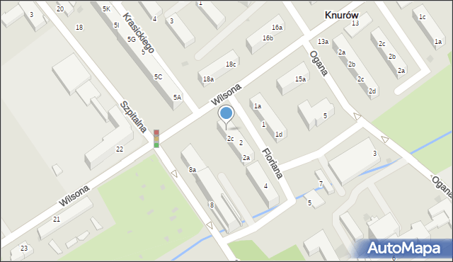 Knurów, Floriana, 2d, mapa Knurów