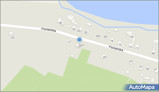 Koprzywnica, Floriańska, 115, mapa Koprzywnica