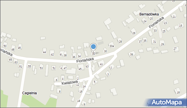 Koprzywnica, Floriańska, 32, mapa Koprzywnica