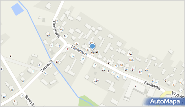 Krasocin, Floriańska, 29, mapa Krasocin
