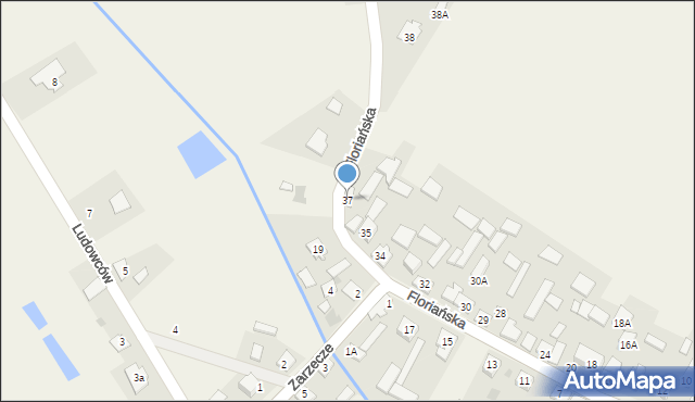 Krasocin, Floriańska, 37, mapa Krasocin