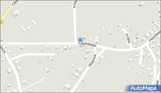 Libiąż, Flasińskiego Franciszka, ks., 11, mapa Libiąż