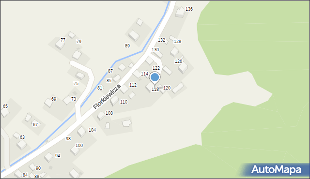 Młoszowa, Florkiewicza, 118, mapa Młoszowa