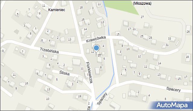 Młoszowa, Florkiewicza, 12A, mapa Młoszowa