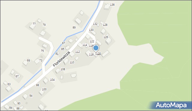 Młoszowa, Florkiewicza, 152, mapa Młoszowa