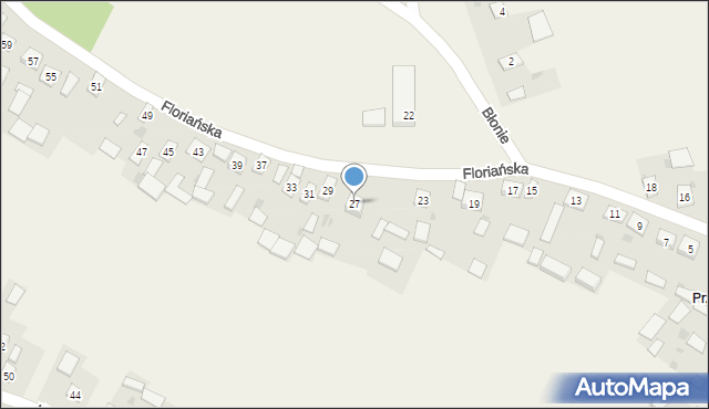 Pilchów, Floriańska, 27, mapa Pilchów