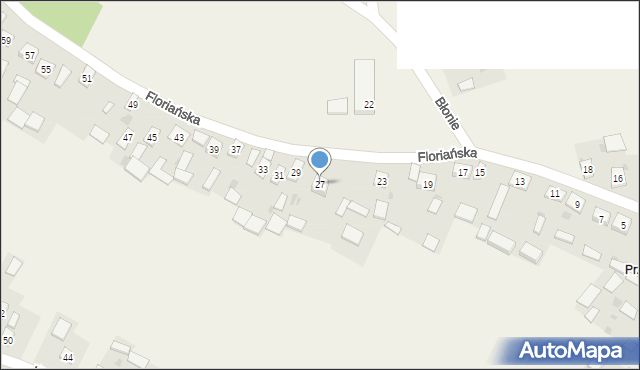 Pilchów, Floriańska, 27, mapa Pilchów