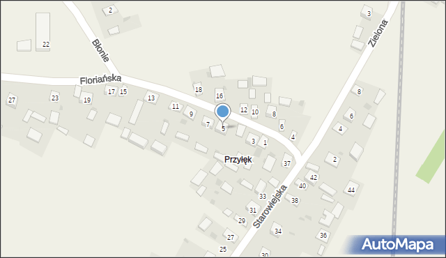 Pilchów, Floriańska, 5, mapa Pilchów