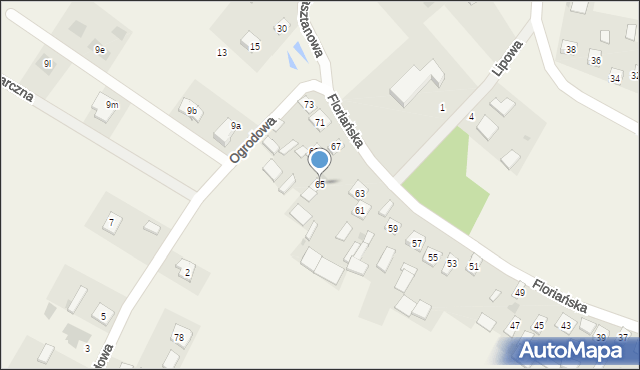 Pilchów, Floriańska, 65, mapa Pilchów