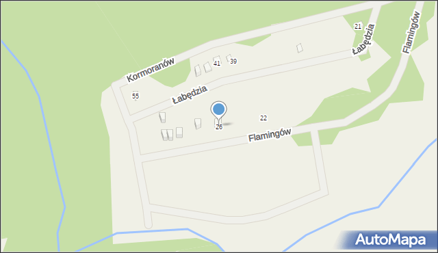 Pogorzelica, Flamingów, 26, mapa Pogorzelica