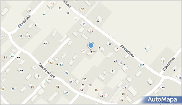 Posada Jaćmierska, Floriańska, 23, mapa Posada Jaćmierska