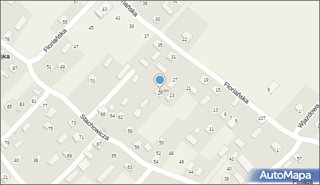 Posada Jaćmierska, Floriańska, 29, mapa Posada Jaćmierska