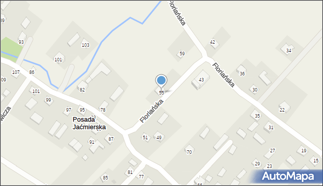 Posada Jaćmierska, Floriańska, 55, mapa Posada Jaćmierska