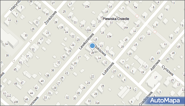 Poznań, Floksowa, 16, mapa Poznania