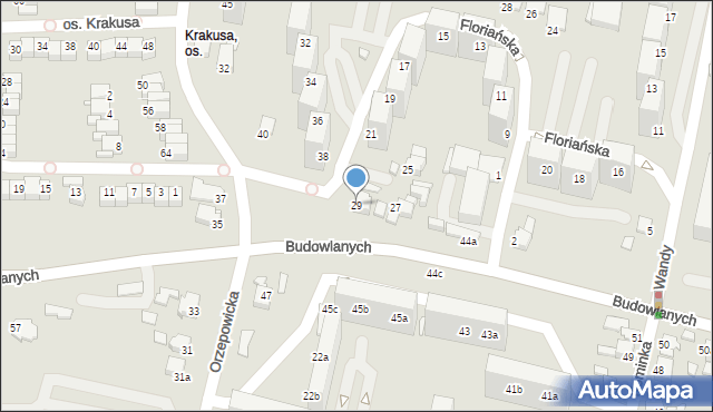 Rybnik, Floriańska, 29, mapa Rybnika