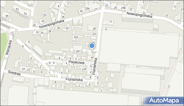Sosnowiec, Floriańska, 16, mapa Sosnowca