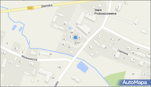 Stare Proboszczewice, Floriańska, 10, mapa Stare Proboszczewice