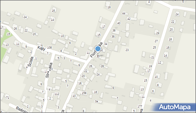 Szaniec, Floriańska, 30, mapa Szaniec