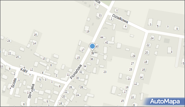 Szaniec, Floriańska, 38, mapa Szaniec