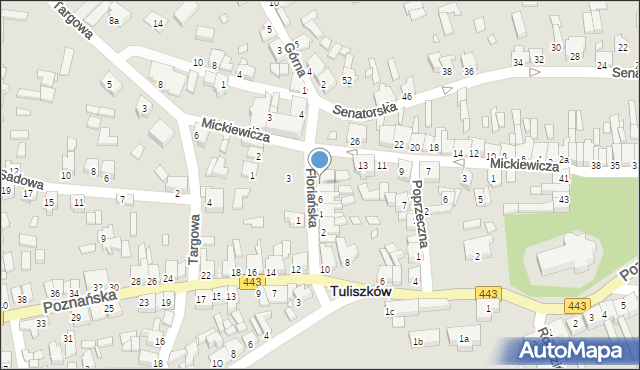 Tuliszków, Floriańska, 8, mapa Tuliszków