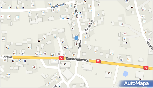Turbia, Floriańska, 1, mapa Turbia