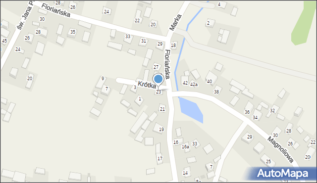 Turbia, Floriańska, 23, mapa Turbia