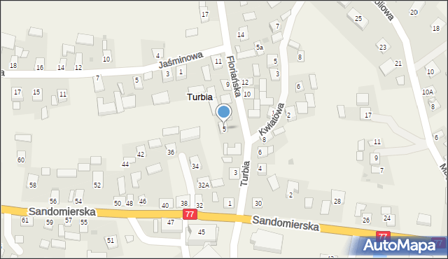 Turbia, Floriańska, 5, mapa Turbia