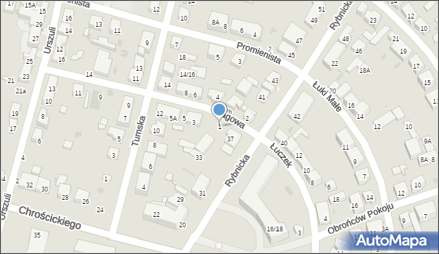 Warszawa, Flagowa, 1, mapa Warszawy