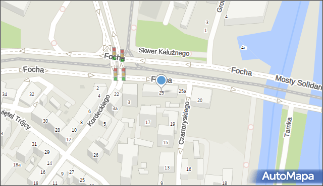 Bydgoszcz, Focha Ferdynanda, marsz., 25, mapa Bydgoszczy