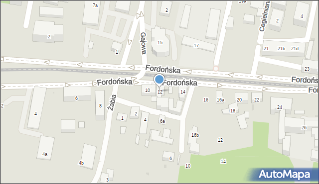 Bydgoszcz, Fordońska, 12, mapa Bydgoszczy