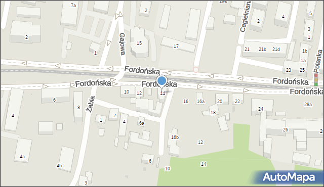 Bydgoszcz, Fordońska, 14, mapa Bydgoszczy