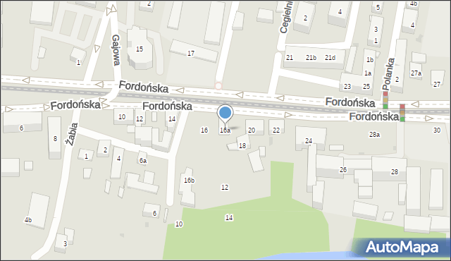 Bydgoszcz, Fordońska, 16a, mapa Bydgoszczy