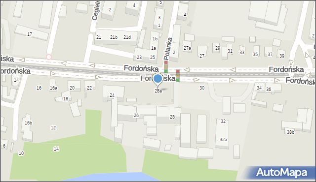 Bydgoszcz, Fordońska, 28a, mapa Bydgoszczy