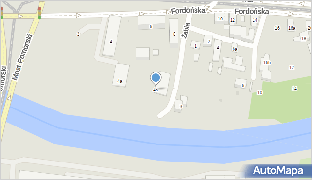 Bydgoszcz, Fordońska, 4b, mapa Bydgoszczy