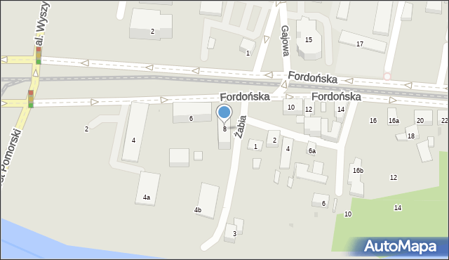 Bydgoszcz, Fordońska, 8, mapa Bydgoszczy