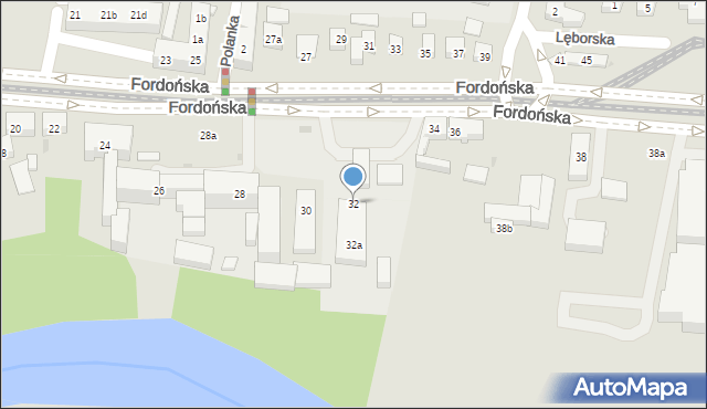 Bydgoszcz, Fordońska, 32, mapa Bydgoszczy