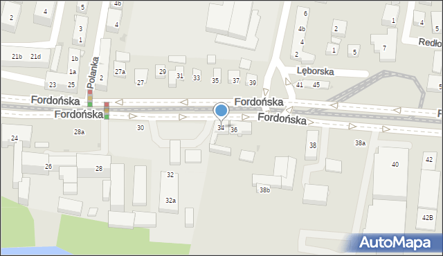 Bydgoszcz, Fordońska, 34, mapa Bydgoszczy