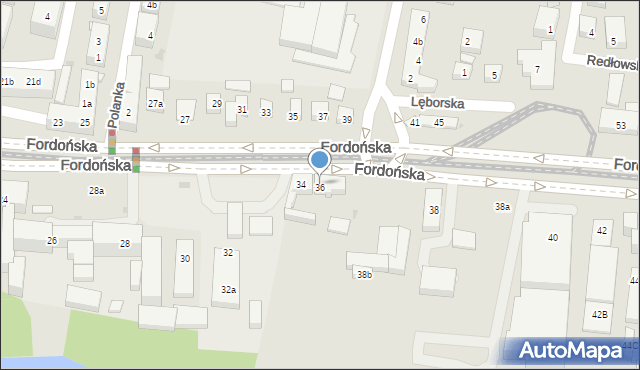 Bydgoszcz, Fordońska, 36, mapa Bydgoszczy