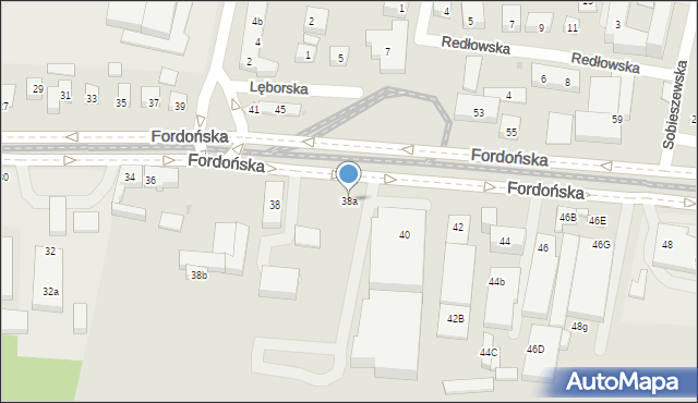 Bydgoszcz, Fordońska, 38a, mapa Bydgoszczy