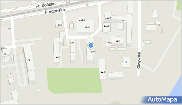 Bydgoszcz, Fordońska, 112, mapa Bydgoszczy