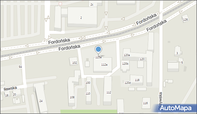 Bydgoszcz, Fordońska, 115a, mapa Bydgoszczy