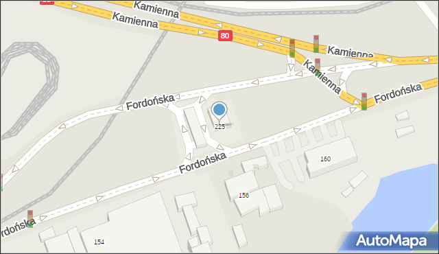 Bydgoszcz, Fordońska, 225, mapa Bydgoszczy