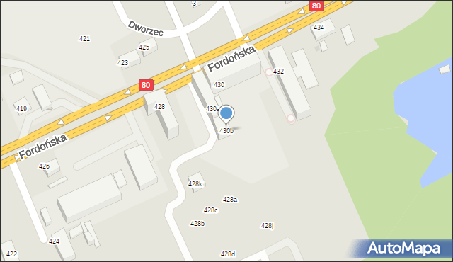 Bydgoszcz, Fordońska, 430b, mapa Bydgoszczy