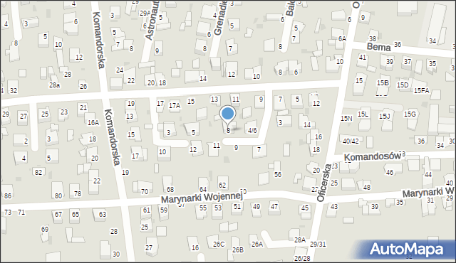 Częstochowa, Forteczna, 8, mapa Częstochowy