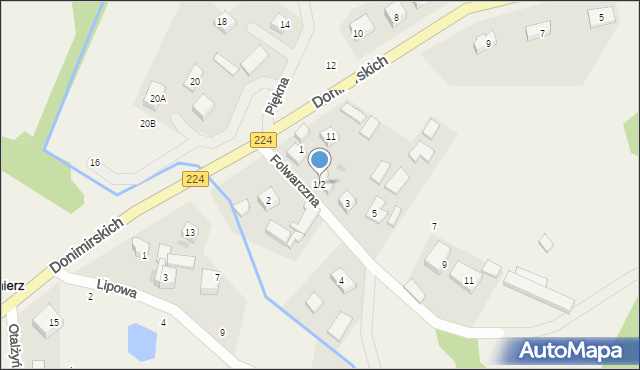 Donimierz, Folwarczna, 1/2, mapa Donimierz