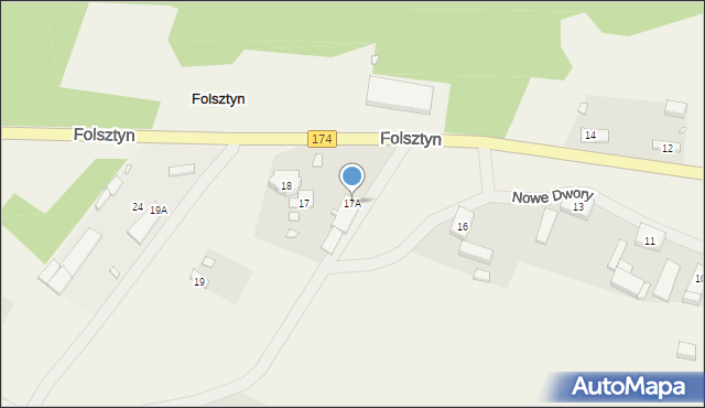 Folsztyn, Folsztyn, 17A, mapa Folsztyn