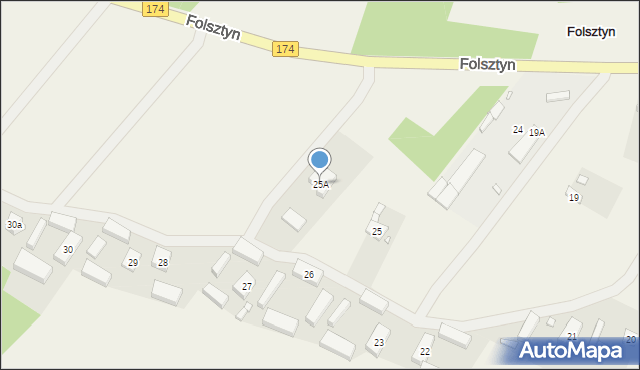 Folsztyn, Folsztyn, 25A, mapa Folsztyn