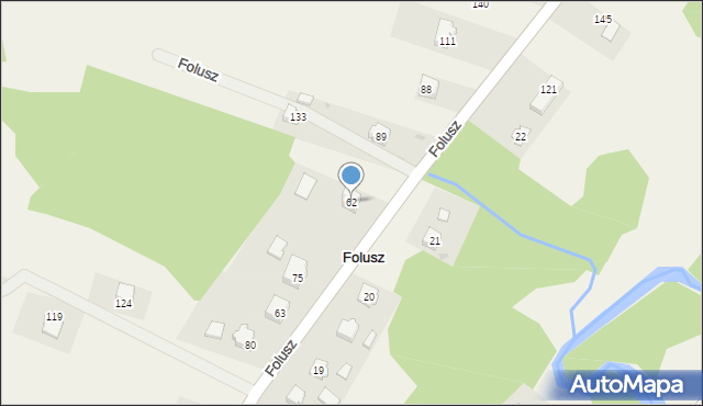 Folusz, Folusz, 62, mapa Folusz